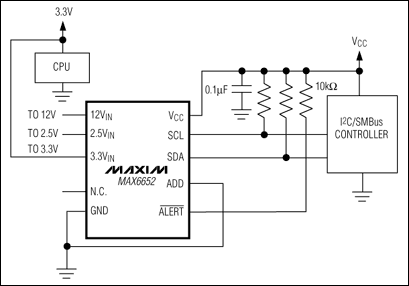 MAX6652:典型應用電路