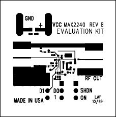 圖15. 線路板布局。具體的線路板布局信息請參考MAX2240數據資料。