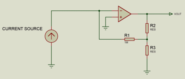 Figure 2. Additional voltage gain in this circuit (vs. that of Figure 1) provides effective transimpedances greater than 200MΩ.