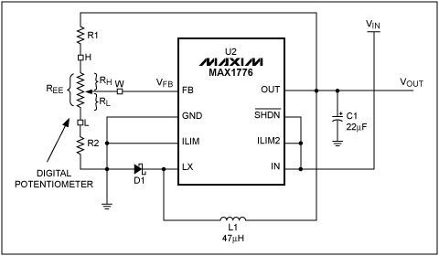 Figure 6. Improving the circuit's precision by adding external biasing resistors.