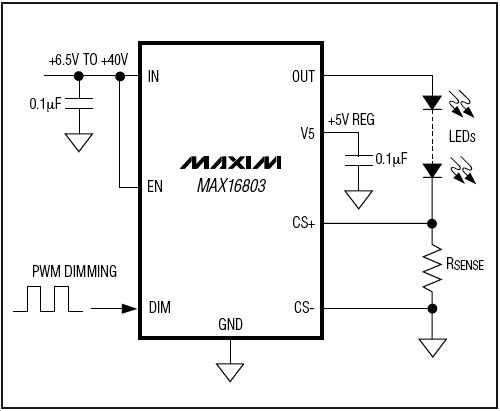 MAX16803：簡化框圖