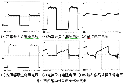 機內(nèi)輔助開關(guān)電源試驗波形