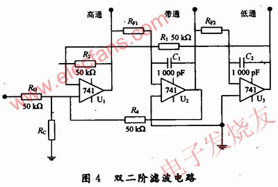 雙二階環(huán)濾波電路 www.nxhydt.com