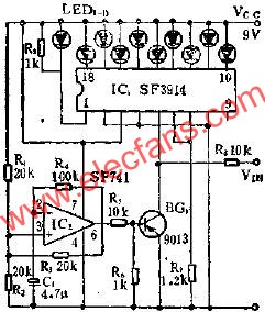 省電閃光點圖指示器的應用電路圖  www.nxhydt.com