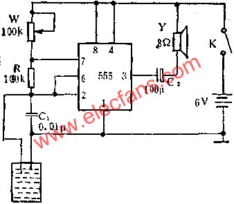 555電路組成液位控制器電路圖  www.nxhydt.com