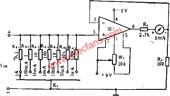 DC電流表電路圖  www.nxhydt.com