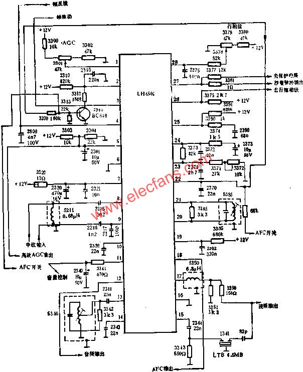 LH4501典型應(yīng)用電路圖  www.nxhydt.com