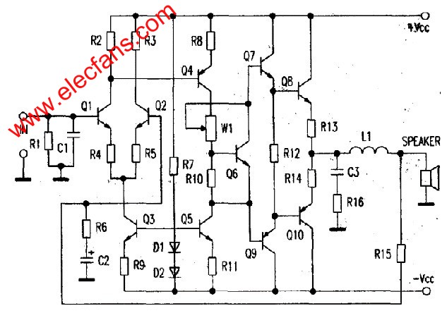 OCL功放電路 www.nxhydt.com