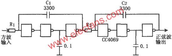 CC4069構成的低成本積分器  www.nxhydt.com