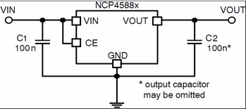 　圖4：NCP4588在省去輸出電容的情況下仍能保持穩定工作