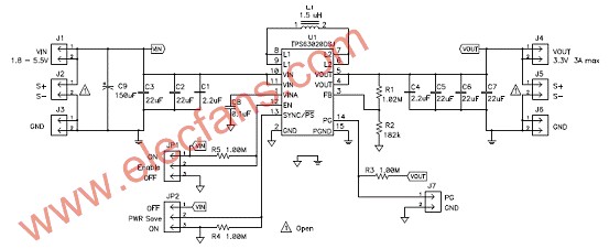 TPS63020EVM-487評估板電路