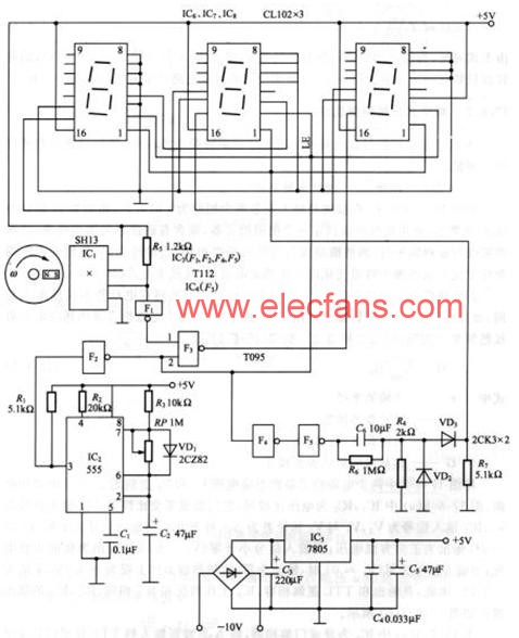 脈沖計數式數字轉速儀電路 http://www.nxhydt.com