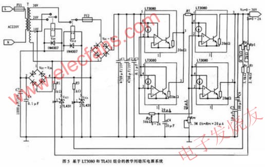  基于LT3080和TL431組合的教學用穩(wěn)壓電源系統(tǒng) www.nxhydt.com