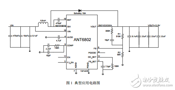 ANT6802輸出可調(diào)，最大18V*4A同步升壓IC