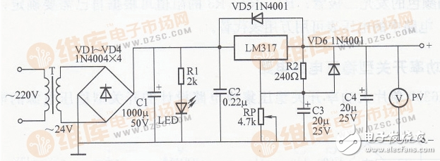 可調穩壓電源電路圖大全（八款可調穩壓電源電路設計原理圖詳解）