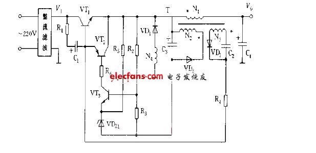 串聯型開關電源電路圖