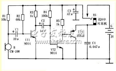 分立元件實現耳聾助聽器電路