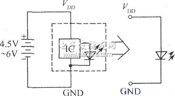 單只閃爍發(fā)光二極管的應(yīng)用電路