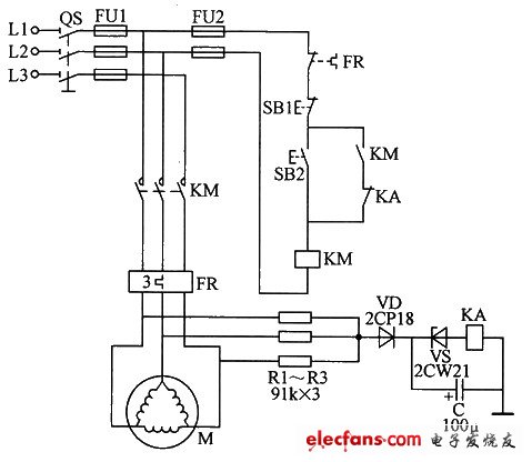 三角形聯結電動機斷相保護電路