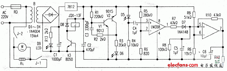 熱風(fēng)干手器電路原理與維修