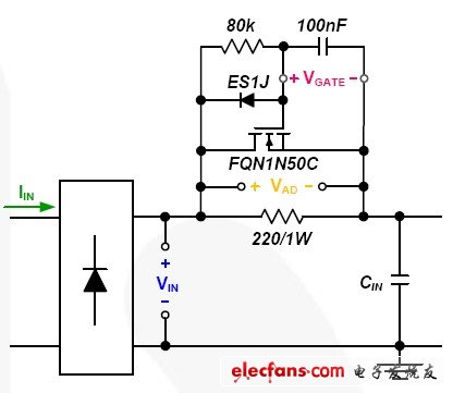 8W燈泡的有源阻尼電路