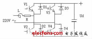 圖2 PWM 整流電路原理圖