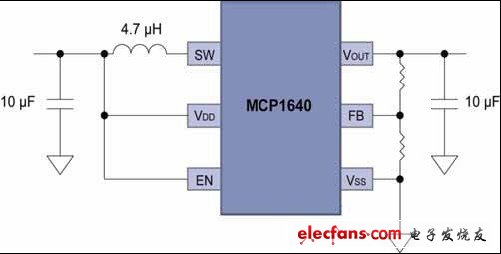 圖5:MCP1640電路配置