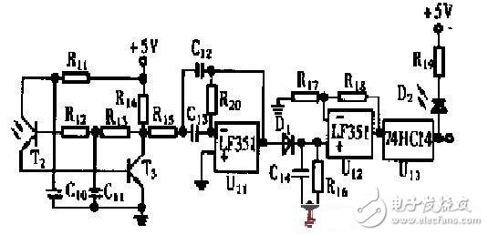 光電開關發光與接收電路圖