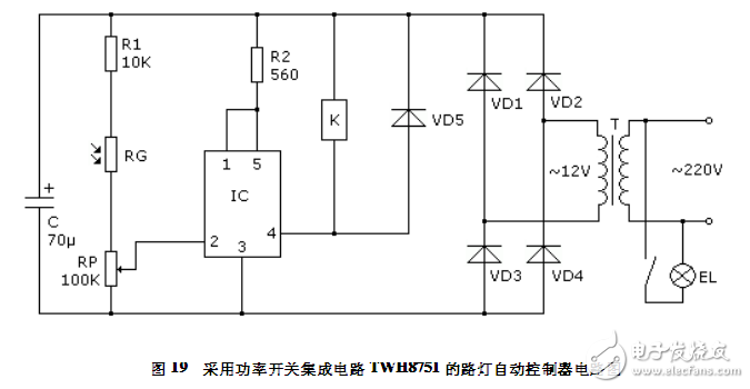 采用功率開(kāi)關(guān)TWH875的路燈自動(dòng)控制器電路設(shè)計(jì)