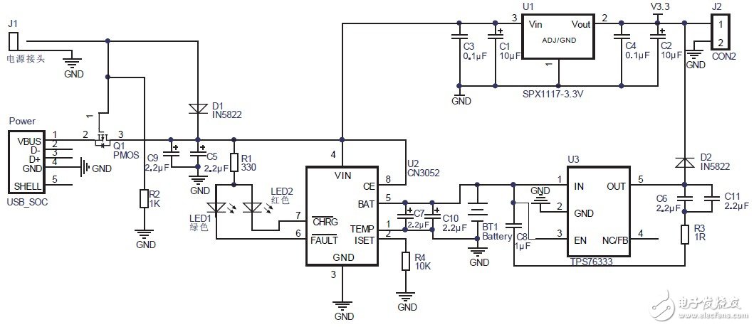 電路圖天天讀（23）：便攜式設(shè)備充電電源電路設(shè)計