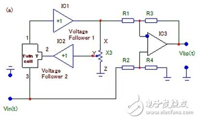 采用兩個運放實現Q值可調的帶通濾波電路設計