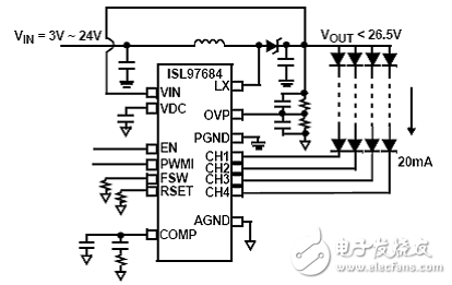 基于ISL97684顯示LED電源背光驅(qū)動(dòng)電路設(shè)計(jì)