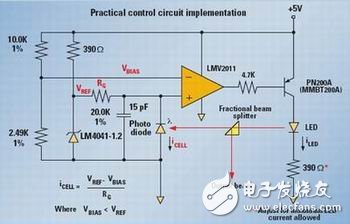 控制光強度運算放大器電路設計詳解