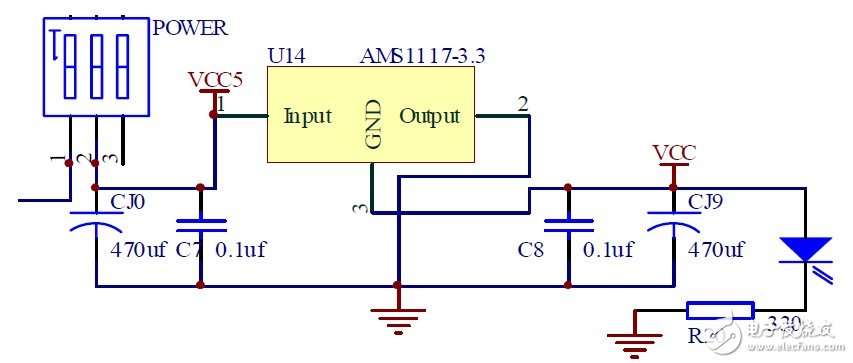 ZigBee無(wú)線呼叫系統(tǒng)硬件電路 —電路圖天天讀（177）