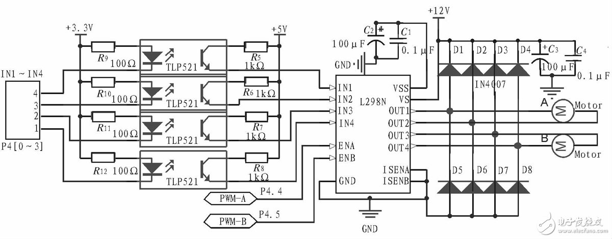 智能小車主控系統(tǒng)電路設(shè)計圖剖析 —電路圖天天讀（218）