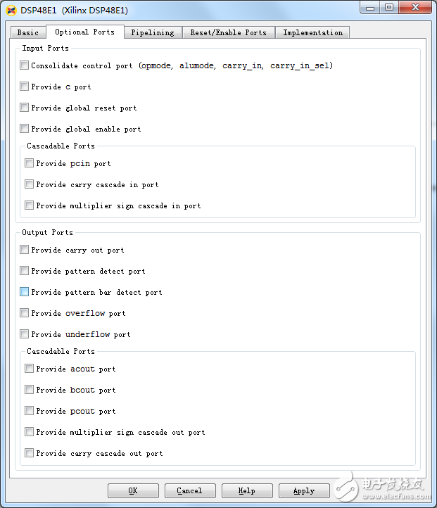 System generator DSP48E1 (1)：端口說明