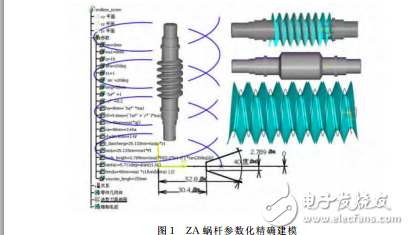 ZA蝸輪蝸桿的主動參數化精確3D數模設計