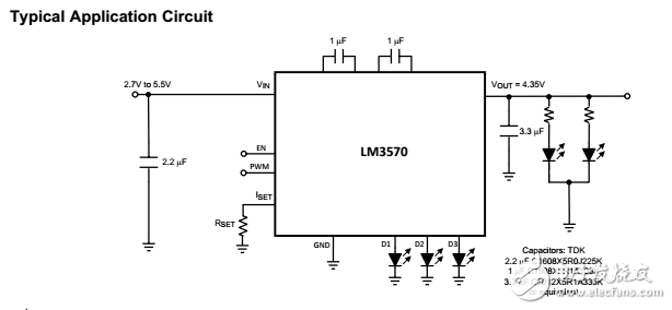 lm3570的低噪聲LED驅動系統