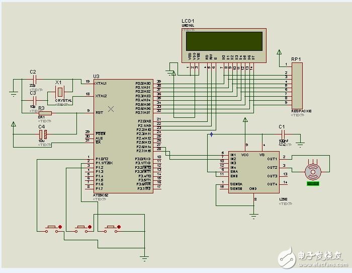 51單片機pwm按鍵控制直流電機加減速源程序