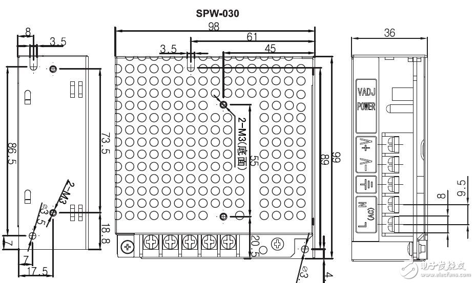 SPW系列開關電源的結構及描述