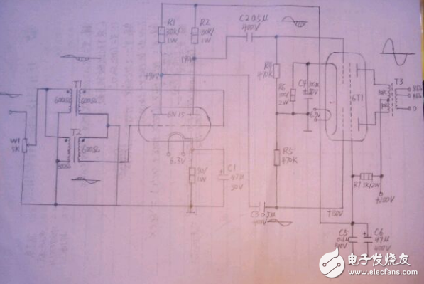 推挽電路圖全集（6n5、6N16B、6N11+6N5、6T1+6N15等推挽電路）