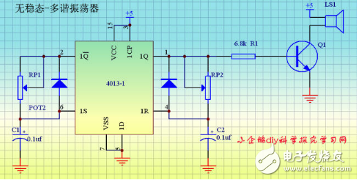 CD4013集成電路信號傳送特性及應用電路（多地控制燈開關(guān)）