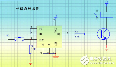 CD4013集成電路信號傳送特性及應用電路（多地控制燈開關(guān)）