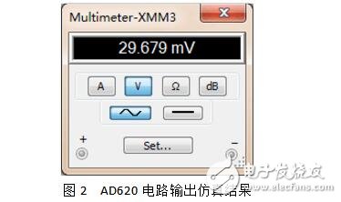 AD620與AD705構成的電路仿真