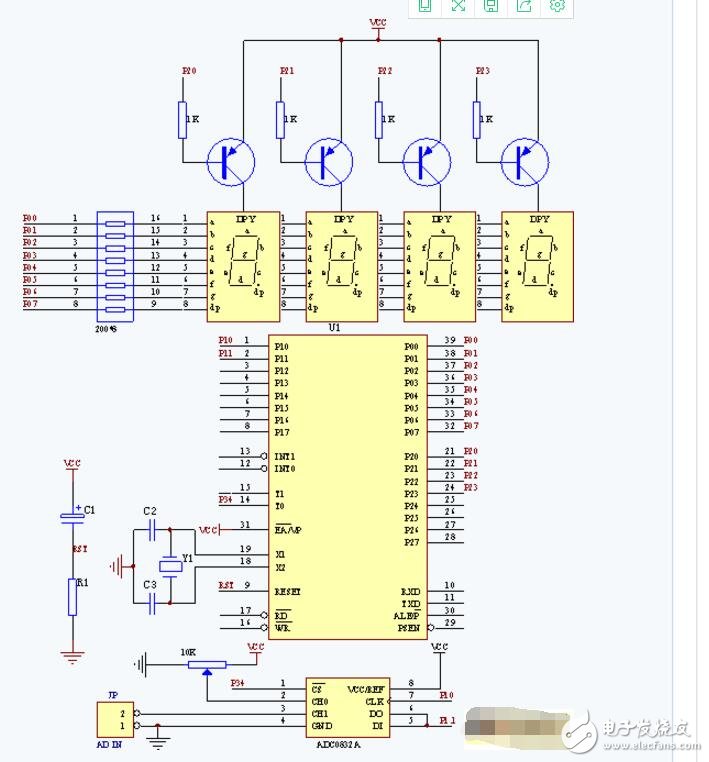 單片機和ADC0832的AD模數轉換