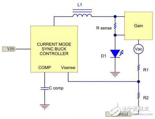 電流模式控制簡化了對降壓LED穩壓器的補償