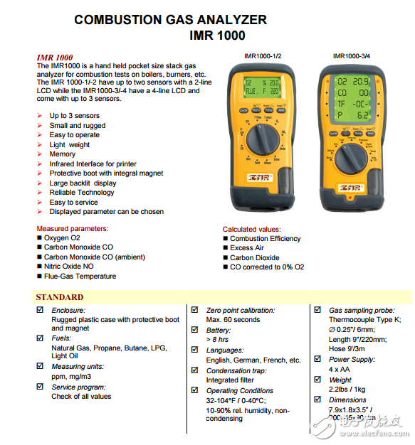 手持式煙氣分析儀 IMR1000產(chǎn)品參數(shù)及技術(shù)解決方案