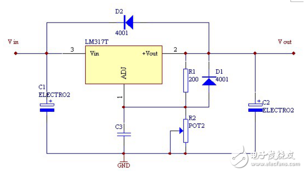 LM317穩壓器介紹、引腳圖、參數、工作原理及應用電路圖