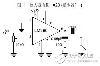 音頻功率放大器LM386引腳圖及功能_工作原理_電氣參數及應用電路圖