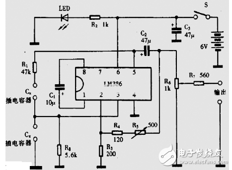 音頻功率放大器LM386引腳圖及功能_工作原理_電氣參數及應用電路圖